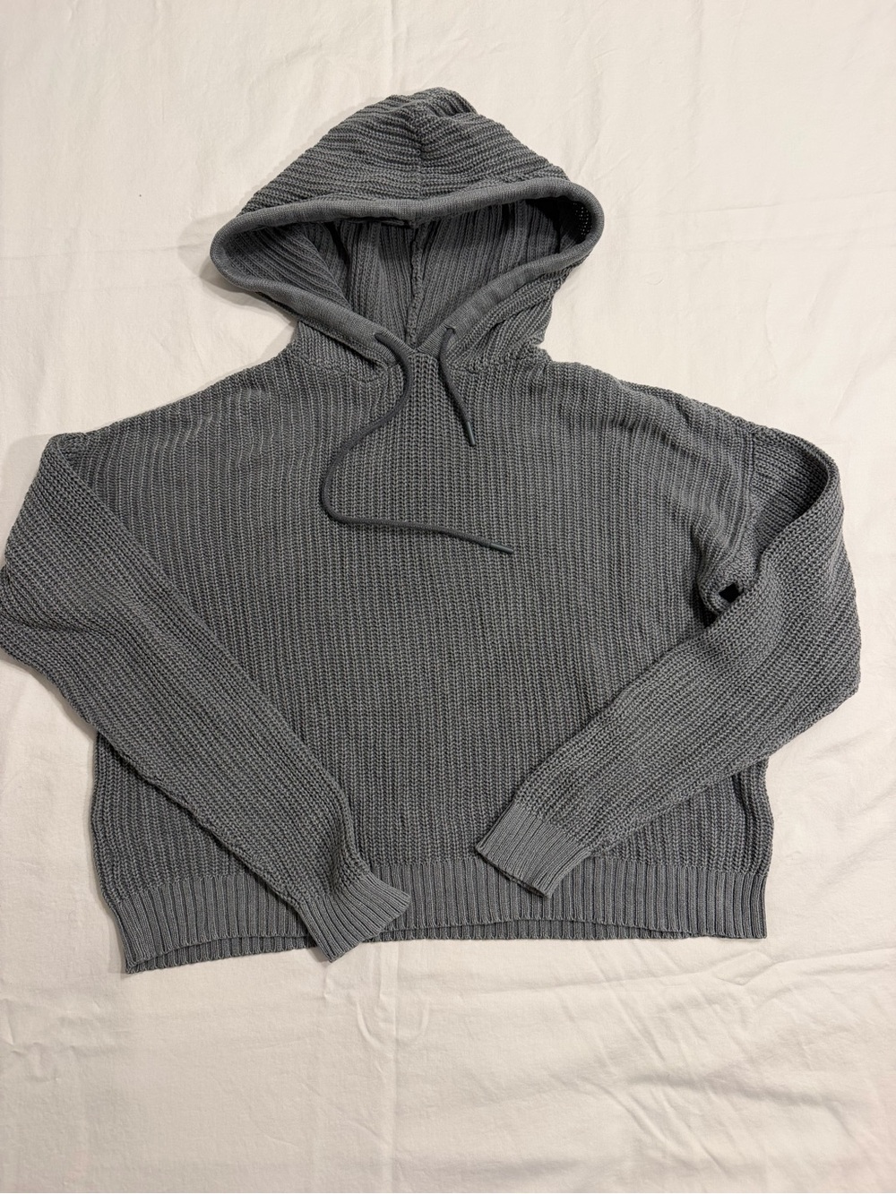 OFFLINE by Aerie Knit Hooded Sweater XS Gray
